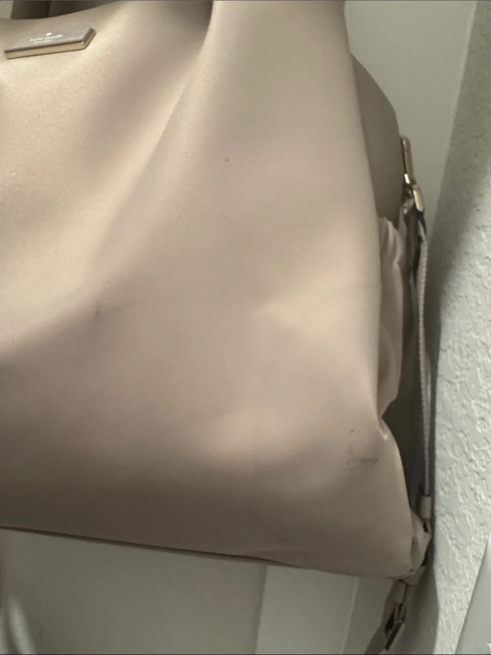 kate spade soft taupe diaper bag